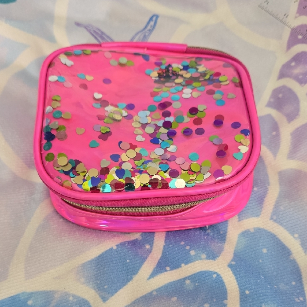 Pink Glitter Kids Accessory Case